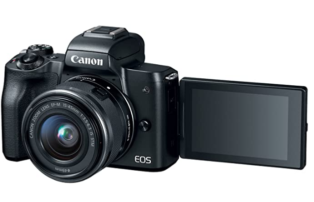 Canon EOS M50 Mirrorless Vlogging Camera Kit with EF-M 15-45mm lens, B...